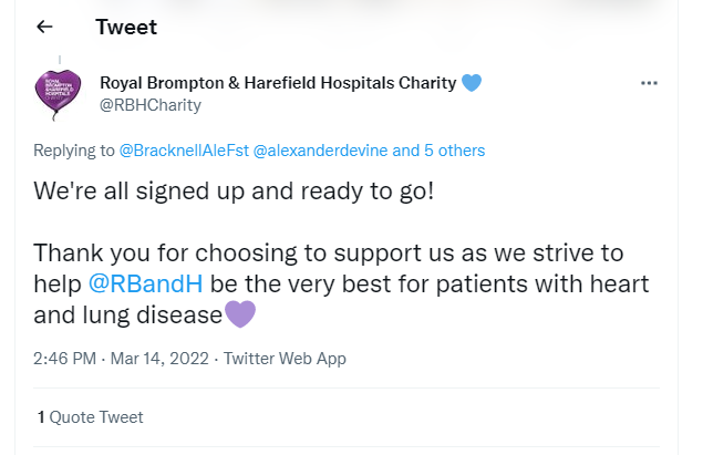 This is absolutely fantastic news from <a href="/RBHCharity/">Royal Brompton & Harefield Hospitals Charity</a> that did so much for our mate Duds over the years. Any of our clubs using @TicketPassHQ can now choose the Royal Brompton Hospital Charity as a recipient.