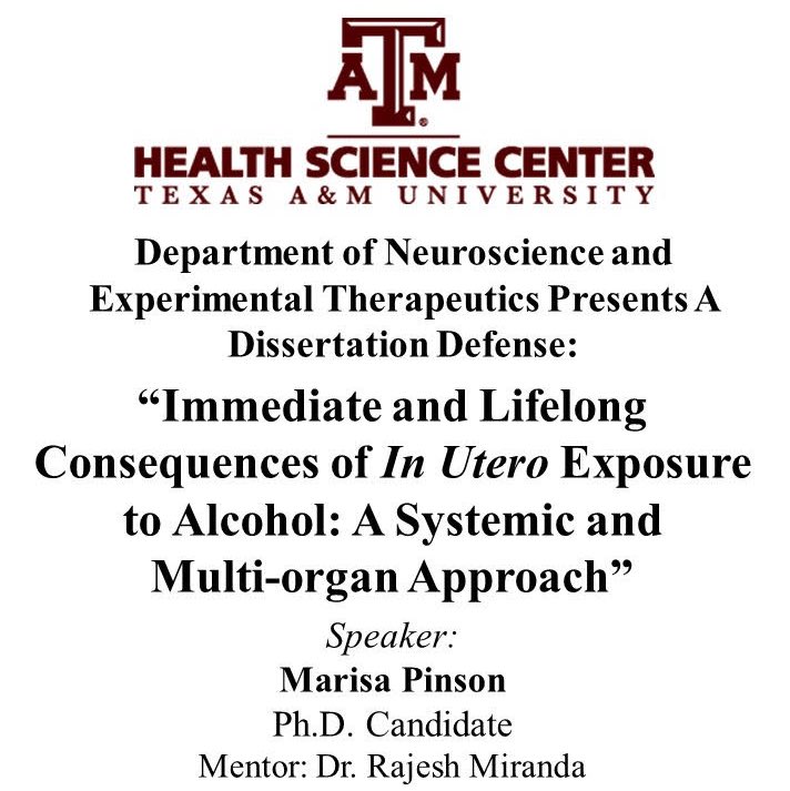 Congrats to Dr. Marisa Pinson (<a href="/marisarpinson/">Marisa Pinson</a>) for successfully defending her #PhD dissertation! Dr. Pinson will be doing a 2 month research rotation at <a href="/EmoryMed/">EmoryMed</a> and then go back to Houston to complete her clinical years for her #MD. We are so proud of you, Marisa!
