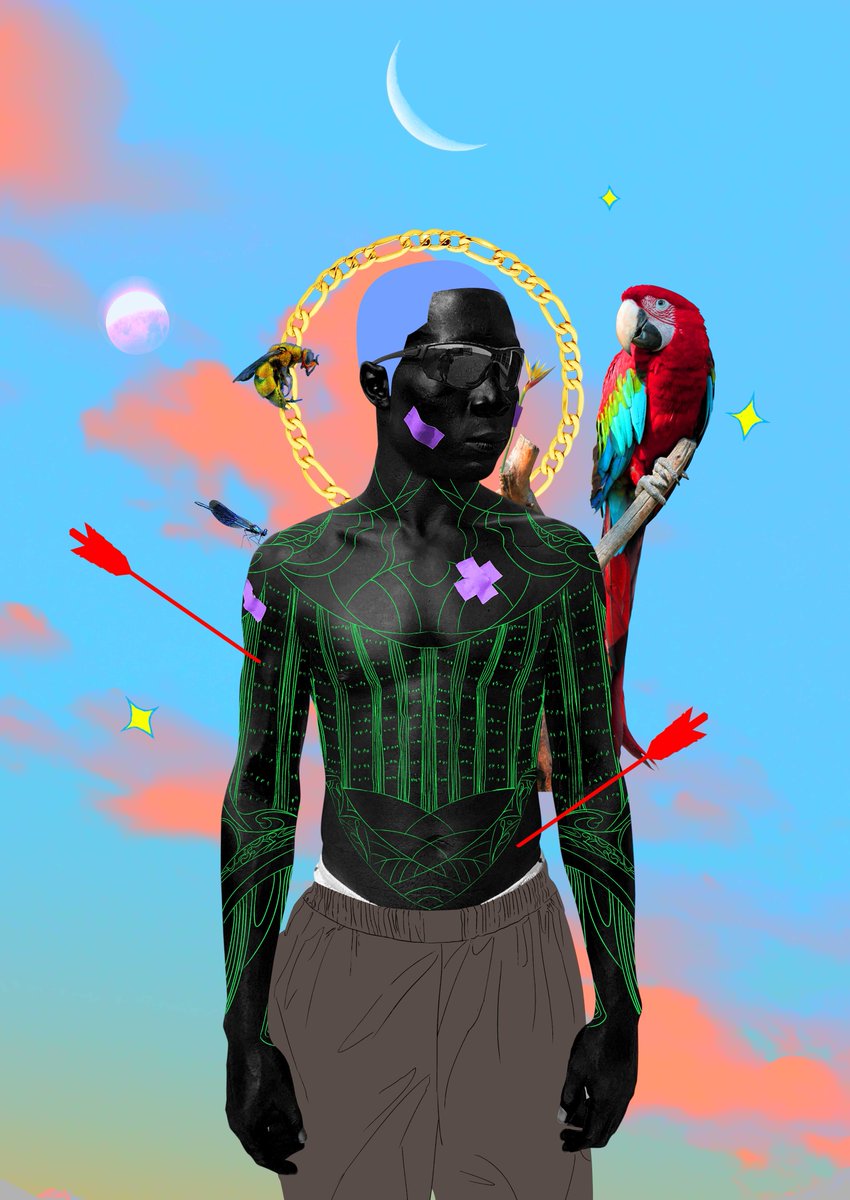 ⚒️ Monograma #Guardian launching on <a href="/SuperRare/">SuperRare</a>
 Spaces 3/23/22 ⚒️

"I used one of my most frequent &amp; trusted model my junior brother; same I used for my first art for monograma, it was just right to tag him for this work... many of my works rest on his shoulder." 
<a href="/Arclighttt/">𝓐𝖉𝖊𝖘𝖔𝖑𝖆🔮✵</a>
