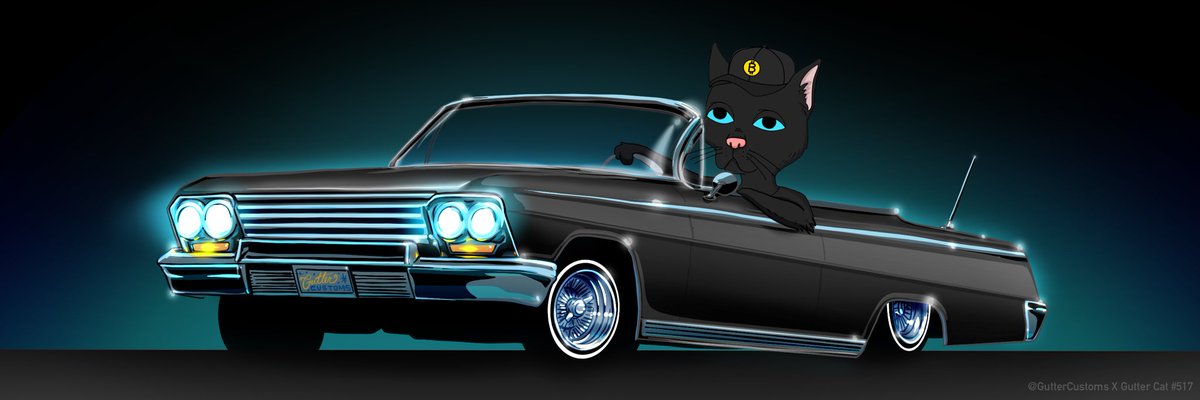GutterCustoms's tweet photo. . @NoisyApe BoredandNoisy.ETH holds it down on the boulevard like the @GutterCatGang Kingpin he is. 🐈⬛ Keep shining man! #guttercustoms https://t.co/gBDxDDNvww