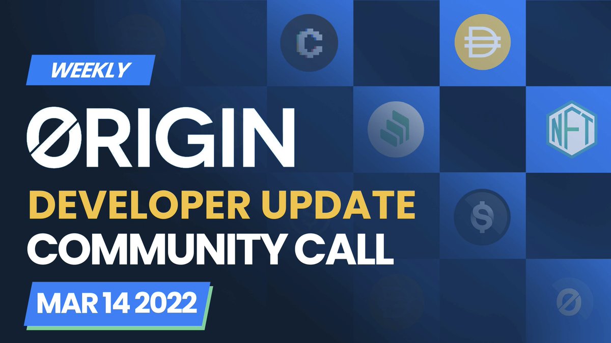 OriginProtocol's tweet photo. Join us today at 11 AM PST for the Origin Weekly Community Call where we go over the latest developments w/ $OUSD, $OGN, and #NFTs. We'll cover sprint planning, discuss business &amp; engineering, and much more!

Visit our Discord to take part in the call at https://t.co/1Yt2dWdj2y https://t.co/IZQVTcVl3W