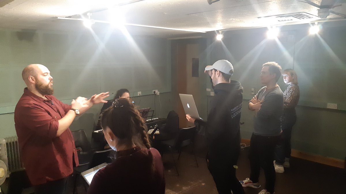 Writer/actor/producer <a href="/Anthony_Orme/">Anthony Orme</a> putting his director hat on, guiding his cast mates through the scenes.

See the result live tomorrow.

<a href="/marklockhart9/">Mark Lockhart</a> <a href="/EmilyCochrane19/">Emily Cochrane</a> <a href="/AlexWadham/">Alex Wadham</a> <a href="/alicemerivale/">Alice Merivale</a> 

<a href="/NowYouKnowPro/">Now You Know</a> <a href="/DriesJanssens3/">Dries Janssens</a> @FialaGunther