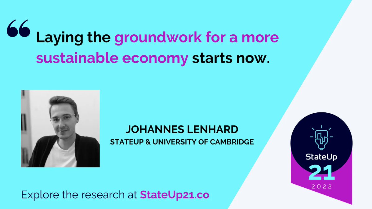 'The role VCs have in shaping the economy of tomorrow is crucial; the companies they finance now will be the big tech companies in ten years. Laying the groundwork
for a more #sustainable economy starts now' asserts @JFLenhard in #stateup21. 

Read more at stateup21.co