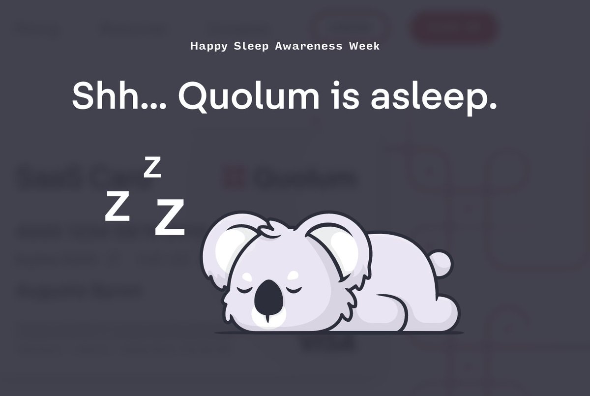 Bitcoin doesn’t sleep. E-mail doesn’t sleep. Netflix does not want you to sleep.

It’s toxic. 

For Sleep Awareness Week, we are doing something unprecedented--snoozing 💤🛏️ our website! Yes. 

From 10pm to 6am, here’s what visitors will see. 

Why? 👇