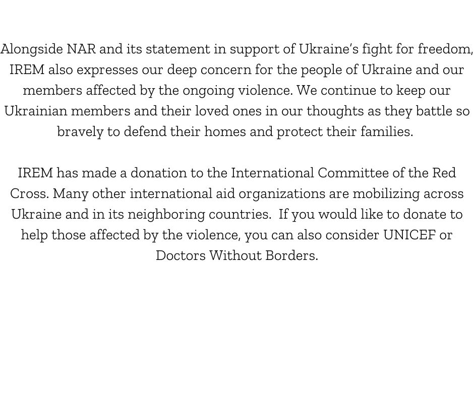 IREM60's tweet photo. IREM's Statement on the invasion of Ukraine. #standwithukraine https://t.co/1WdTHCi8s6