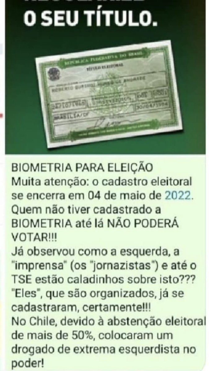 Cathari74's tweet photo. Peloamor de Deus façam suas biometrias 
#UseAlcool https://t.co/alpaPjtUCu