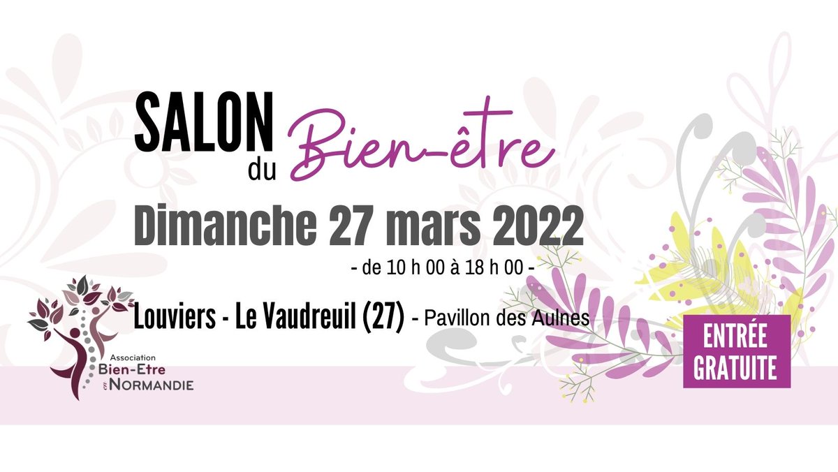 Envie d'un peu de détente ?💆‍♀️💆

📆 Venez au Pavillon des Aulnes le dimanche 27 mars, de 10h à 18h

Profitez en… c'est gratuit !

#LeVaudreuil #Salonbienêtre #Bienetre
