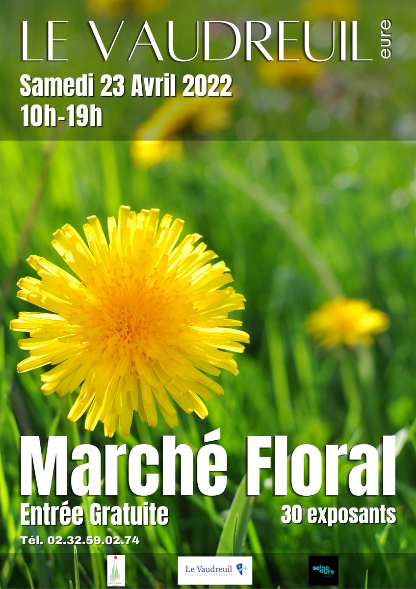 Les beaux jours sont de retour…🌞

💐 Venez faire un tour au marché floral du Vaudreuil !

📆 Samedi 23 avril
🕙 De 10h à 19h
📍 Dans le centre du village du Vaudreuil

L'entrée est gratuite !

#LeVaudreuil #Marchéfloral #fleurs #printemps