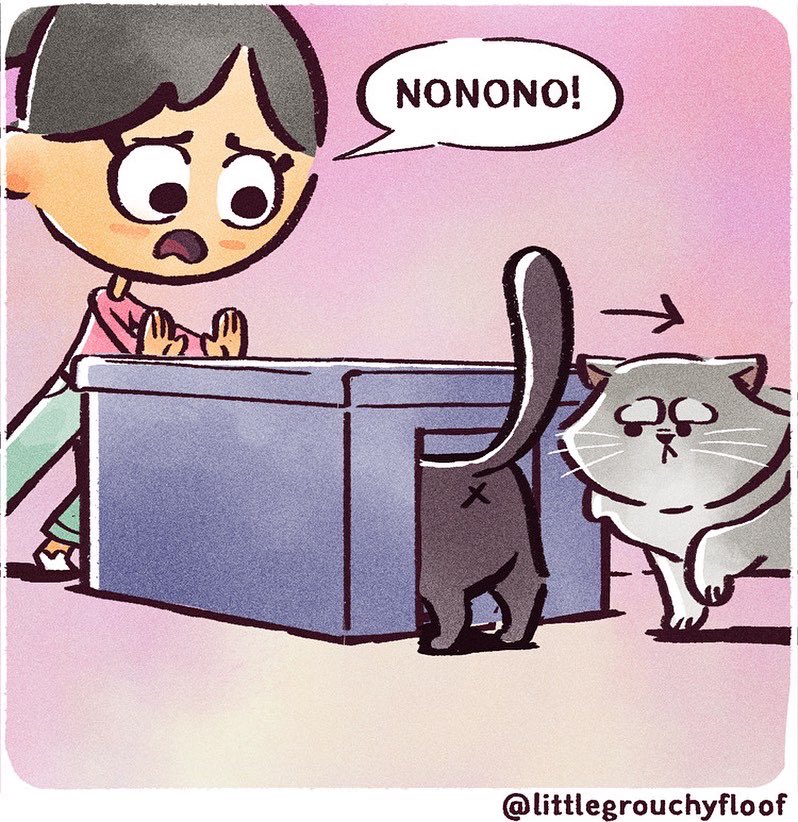 littlegrouchyf1's tweet photo. How we stopped a cat food thief: Brainstorming catfoodthief-proofing the #Surefeed (part 2 of 2)
.
Unfortunately, at any hint of Luca nudging in, Toby immediately exits, and Luca zooms in just before the SureFeed door closes!
.
#catcomics #comic @SurePetcare https://t.co/i6vNyuc4Sr