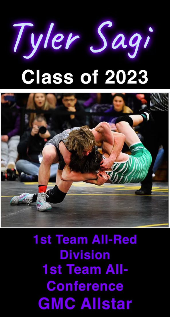 Congratulations to junior captain Tyler Sagi on being named <a href="/GMCWrestling/">GMCWrestling</a> Red Division First Team, GMC All Conference First Team and GMC All Star! <a href="/DiMino_AD/">Dan DiMino</a> <a href="/ob_kosb/">KOSB</a> @OBSupCittadino #GoKnights