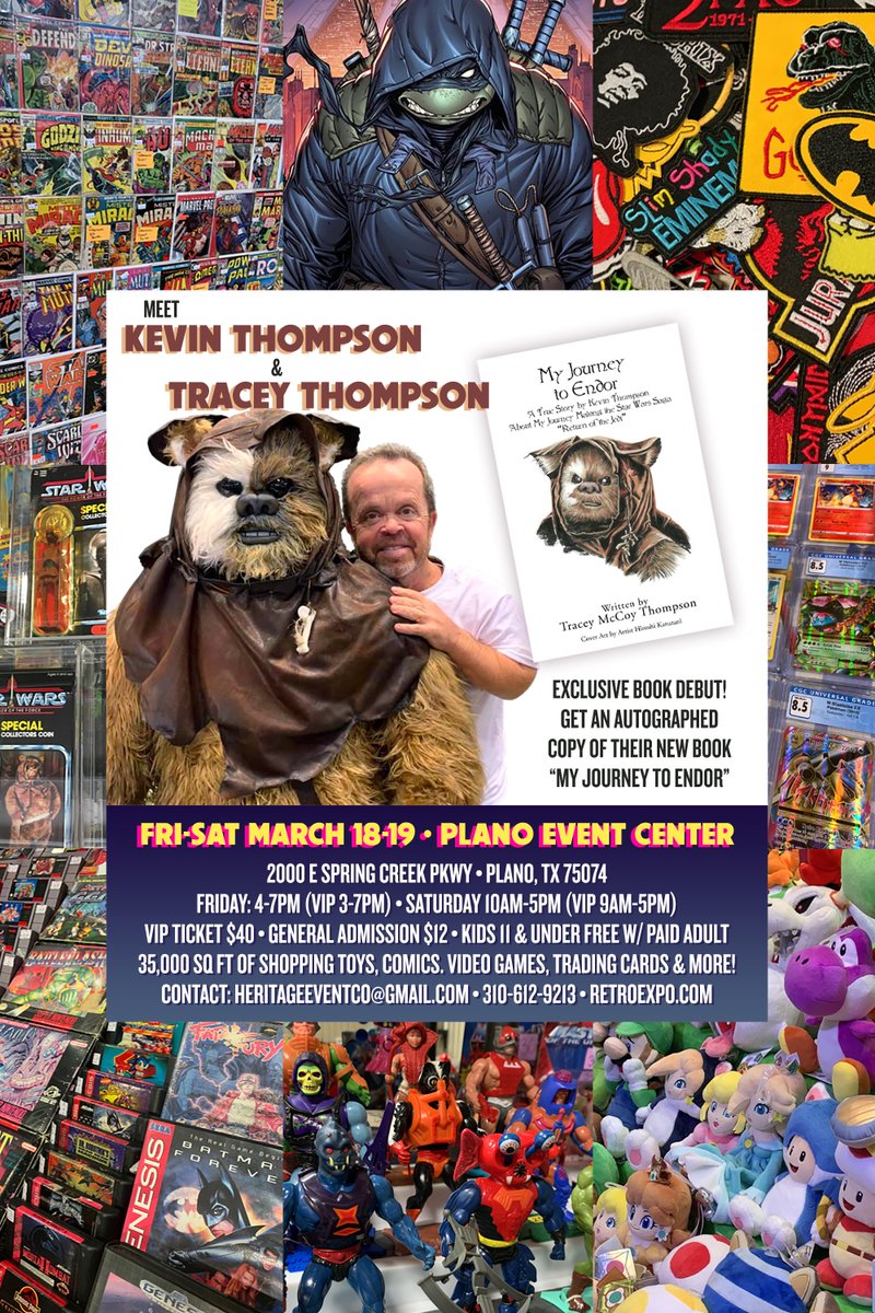 The team at RetroExpo.com are honored to debut the brand new book by Tracey and Kevin Thompson about Kevin's on set experience filming Return of the Jedi! The first 100 copies come with an exclusive print signed by the artist, Hiroshi Kanatani. #StarWars
