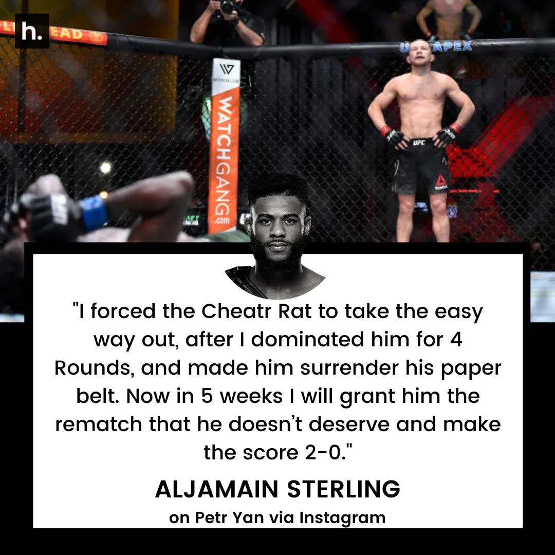 You know millions of people know your full of shit <a href="/funkmasterMMA/">Aljamain Sterling</a> maybe athletics would have been a better profession,seems that your excellent at running.