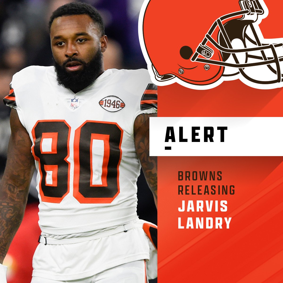 NFL on X: 'Browns release WR Jarvis Landry. (via @RapSheet)   / X