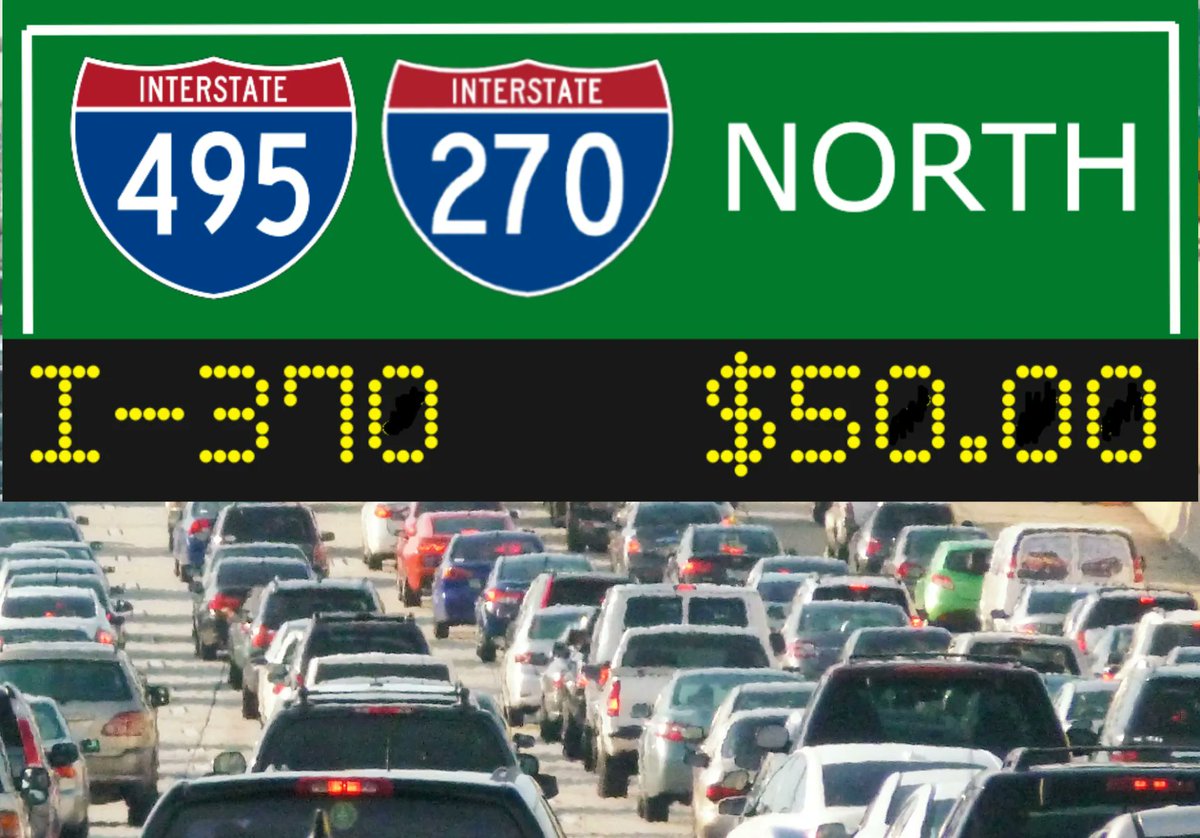 495CABE's tweet photo. Check out https://t.co/3gEWWpNUcJ, the new web site from @TransitforMD. Learn the truth about MDOT's disastrous I-495/I-270 toll lanes scheme. https://t.co/hlFynE2PZQ
