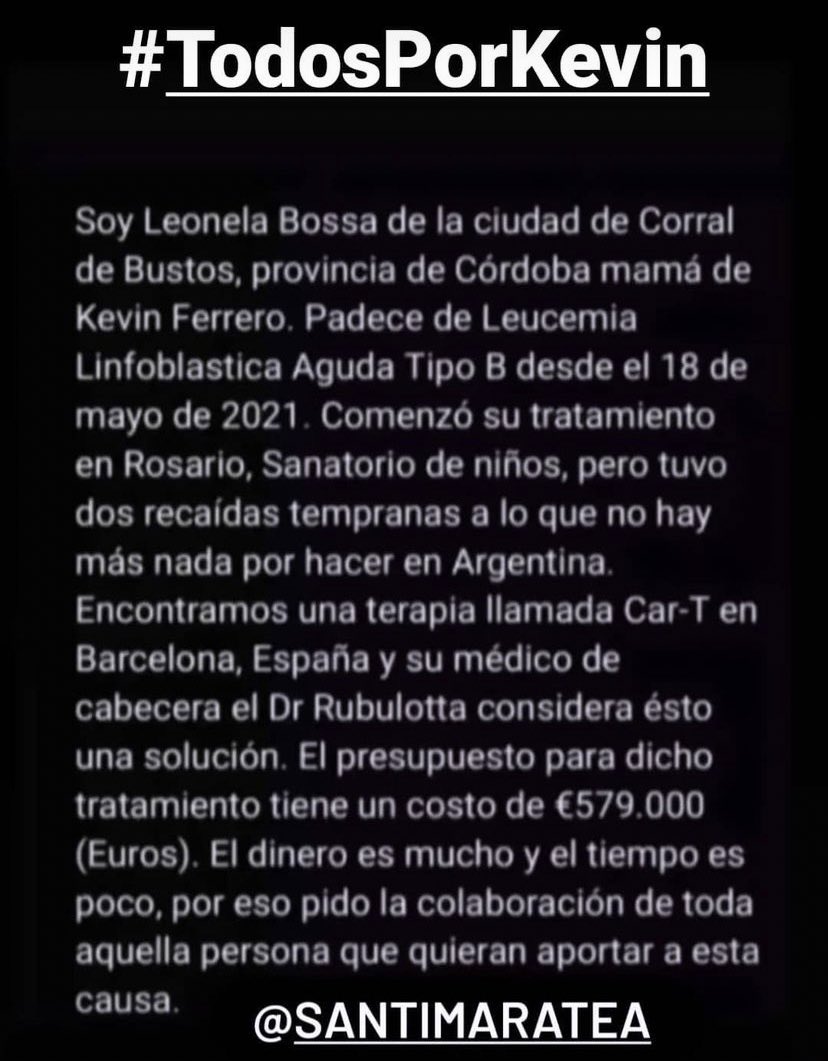 bertolinomilena's tweet photo. ES URGENTE, KEVIN NOS NECESITA YA. NO HAY TIEMPO. POR FAVOR COMPARTIR. 

ASÍ PODEMOS AYUDAR A #KEVIN 

LA CUENTA ESTARÁ HABILITADA ESTE MARTES 15 DE MARZO
CBU: 0110220030022012891415
BANCO NACION
DENOMINACIÓN: CAMPA#A TODOS POR KEVIN
NÚMERO DE CUENTA: 2201289141 https://t.co/6Gm8Dr5K9N