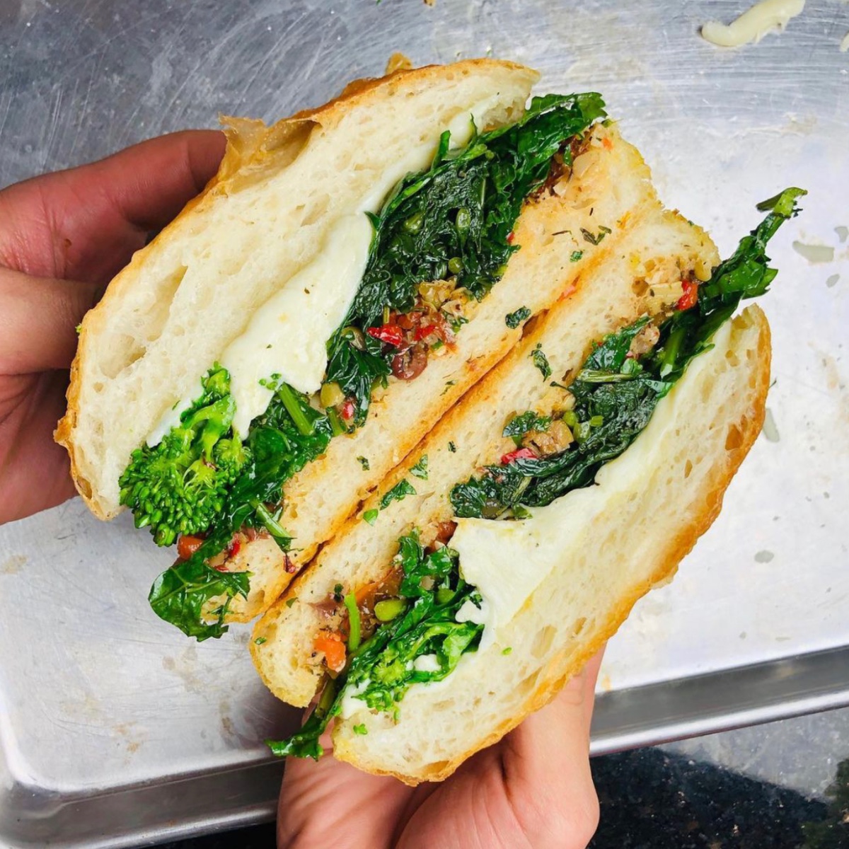 Don't mind us, over here 🤤🤤🤤 #eatbroccolirabe #AndyBoybroccolirabe #broccolirabe
 @rossiandsons_rosticceria