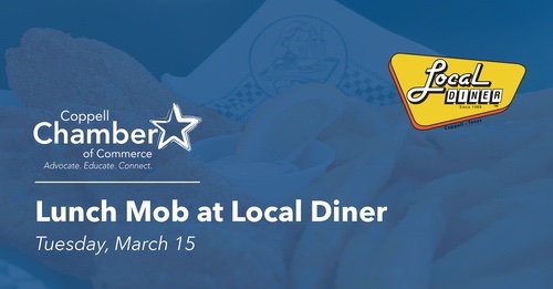 See you at 11:30 tomorrow for lunch <a href="/localdiner/">Local Diner</a>! #coppelltx #coppellchamber
