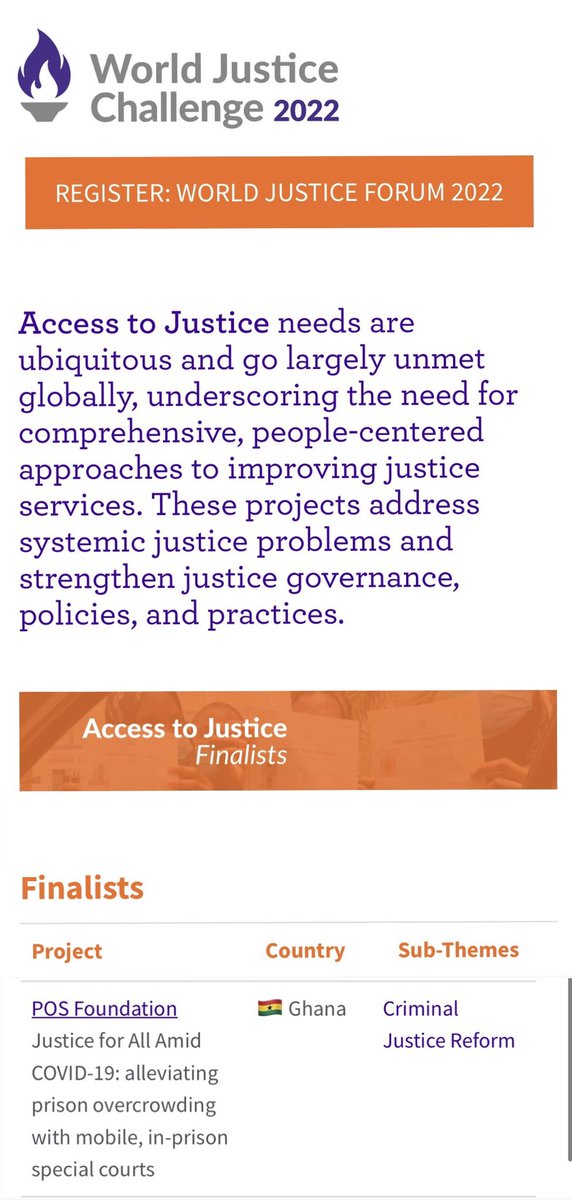 PosFoundation's tweet image. The work of POS Foundation has been selected for recognition as part of the 30 finalists short listed globally by the World Justice Forum 2022 🇬🇭 🇳🇱 

#POSFoundation
#worldjusticeproject