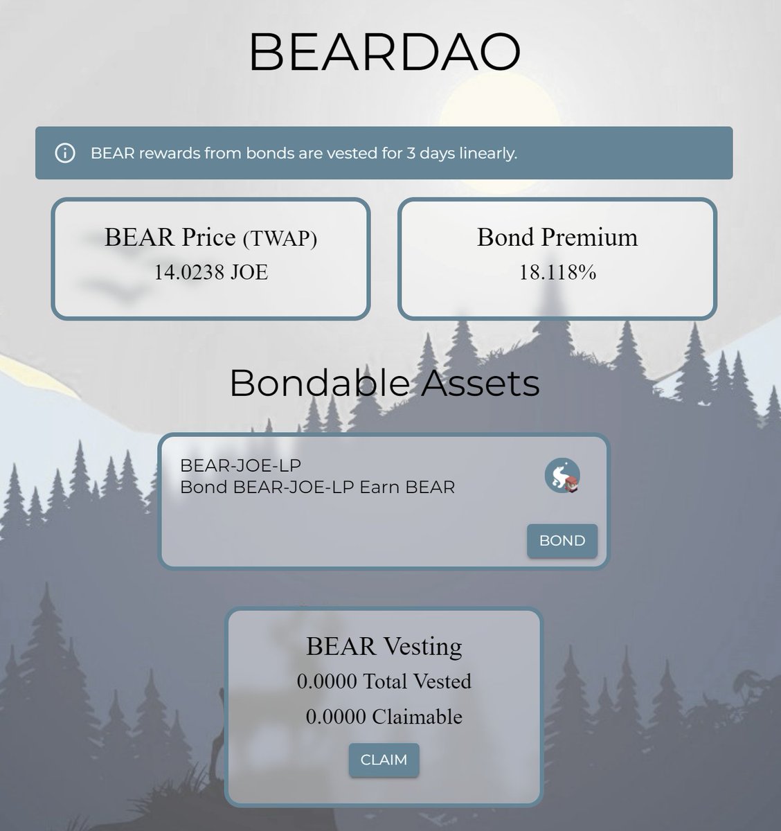 polarbearfi's tweet photo. You wanted rebates? You got rebates! We're launching protocol-owned liquidity which lets the BEARDAO treasury lock LPs forever. Bond your BEAR-JOE LPs to the rebate treasury to receive a bonus in BEAR, paid out over 3 days!

$JOE $SNO #AVAX $BEAR #tombfork https://t.co/CQHeMb1ZDx
