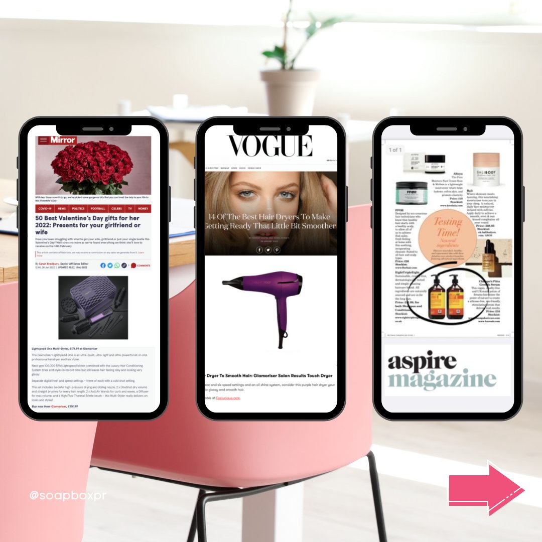 SoapboxPRUK's tweet photo. Swipe to see all our coverage for our clients! In some wonderful publications this month 💖

#PressCoverage #ClientCoverage | #WomensConsumerPress https://t.co/m5IrEVh3k8