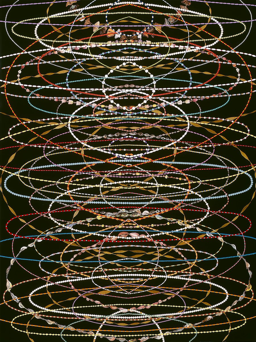 Fred Tomaselli, Echolocation, 1998 artic.edu/artworks/15275… #fredtomaselli #museumarchive