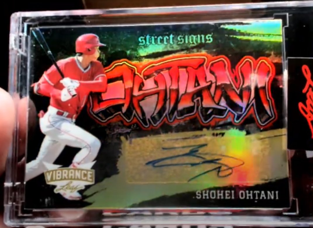 Nice way to end break night <a href="/mikeyBcards/">Mikey B</a> 
Ohtani Street Signs not numbered but believe to be SP /20, Khabib-Cyborg /6, Magic-Giannis /3. Out of Leaf Vibrance. Great Product!!