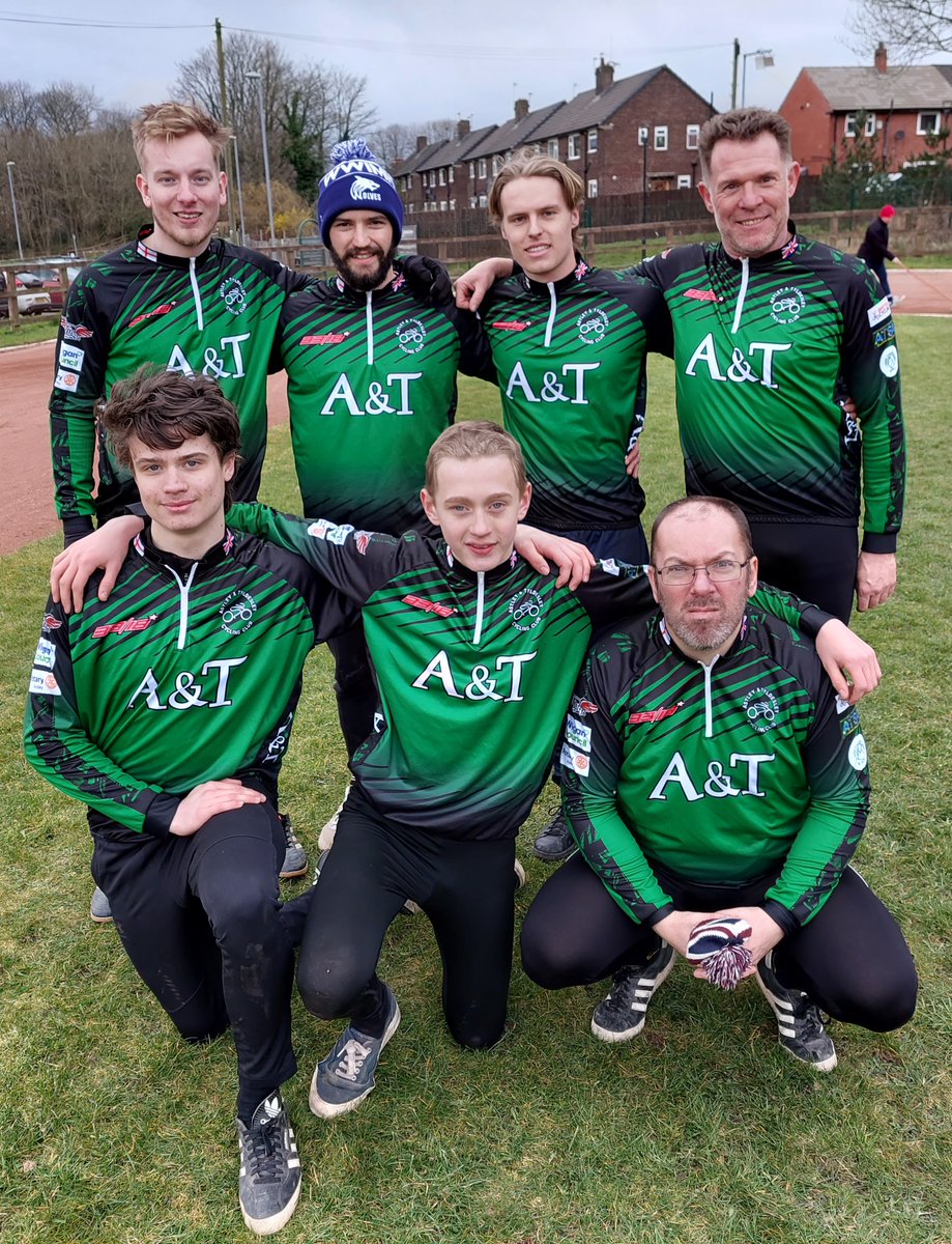 aandtcycling's tweet photo. Astley &amp; Tyldesley made it 3 wins out of 3, in the opening North &amp; Scotland Cycle Speedway League meeting of the season, at Bury, on Sunday! A&amp;T christened their new race jerseys in fine style 🚴‍♂️🚴‍♀️🚴💚💚💚 https://t.co/XKIthGSRS1