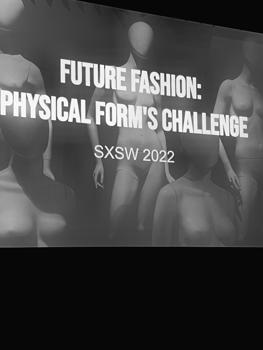 MardisBagley's tweet photo. #SXSW2020 Future of #Fashion - Made to Measure Clothing is right around the corner. Distributed manufacturing, laser and knife plotters quickly create patterns letting designers bypass expensive minimums and middlemen to produce individualized clothes at lower costs. @lindaasaf https://t.co/nzFlDN2lnc