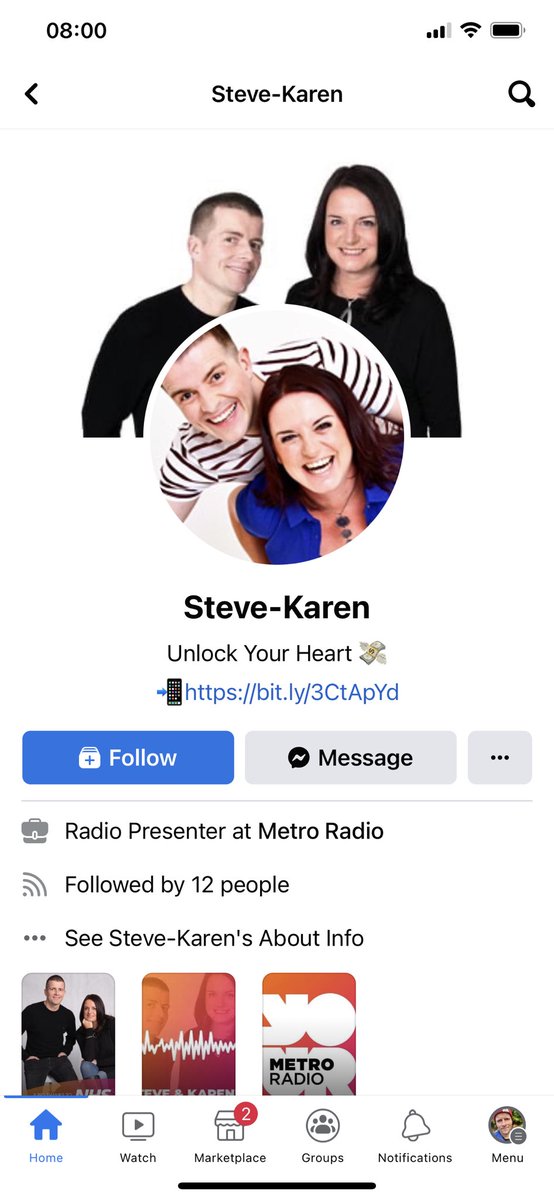 TheSandK's tweet photo. Meanwhile, over on Facebook…

⚠️If you get friend requested from the Steve-Karen profile don’t accept.  It’s not us. ⚠️

Don’t pass on any of your personal information/bank details or click on anything they ask for. 

Remember: we won’t ever ask for things like that from you! https://t.co/5Bjz0H00M6