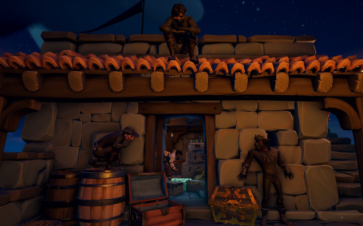 They frolic to an occupied fort, because pilfering is their favorite sport! <a href="/SeaOfThieves/">Sea of Thieves</a> #SoTShot