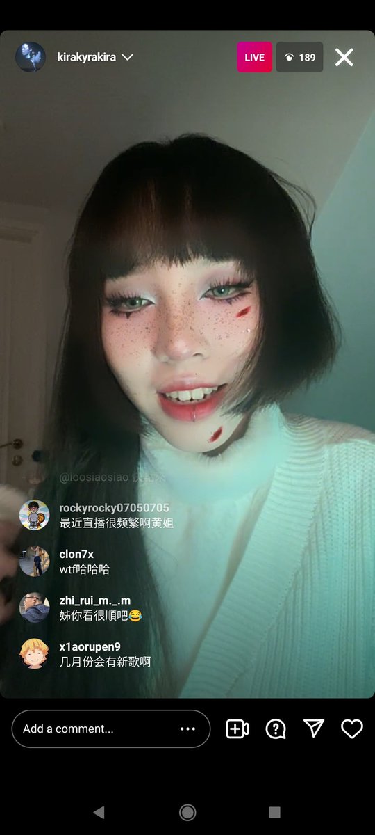 krounted's tweet photo. kyra z instagram live (her first ever ig live) https://t.co/F9MIwLNYtY