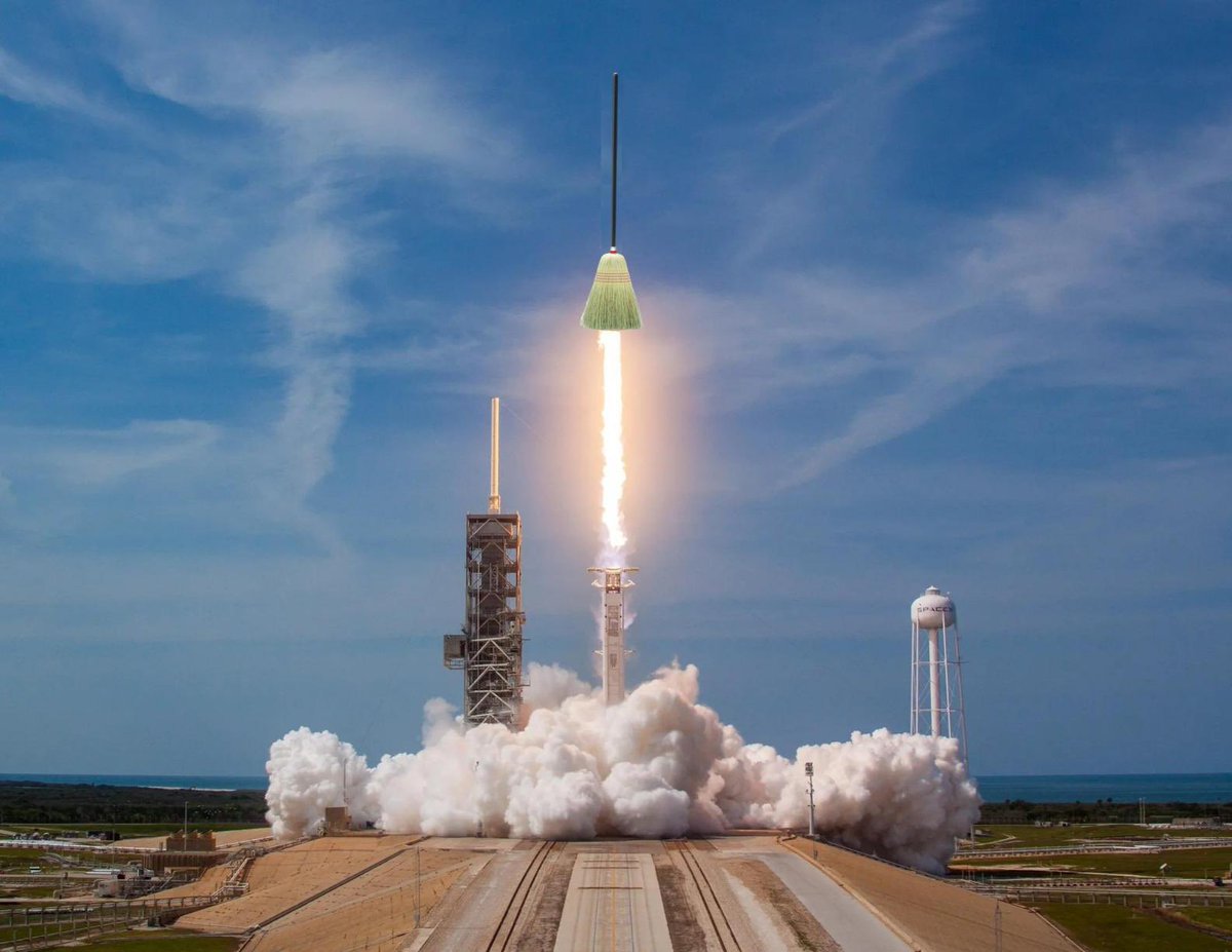 JoeyLucran's tweet photo. @SpaceX 20 years of building broomsticks. Congratulations, SpaceX! We love you! https://t.co/z0L3hWF63Y