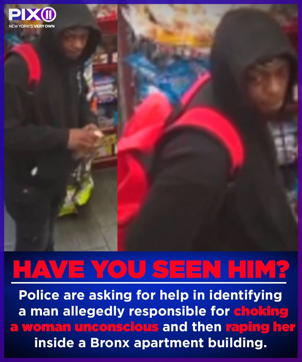 HAVE YOU SEEN HIM? Police are asking for help in identifying a man allegedly responsible for choking a woman unconscious and then raping her at an apartment building in the Bronx.