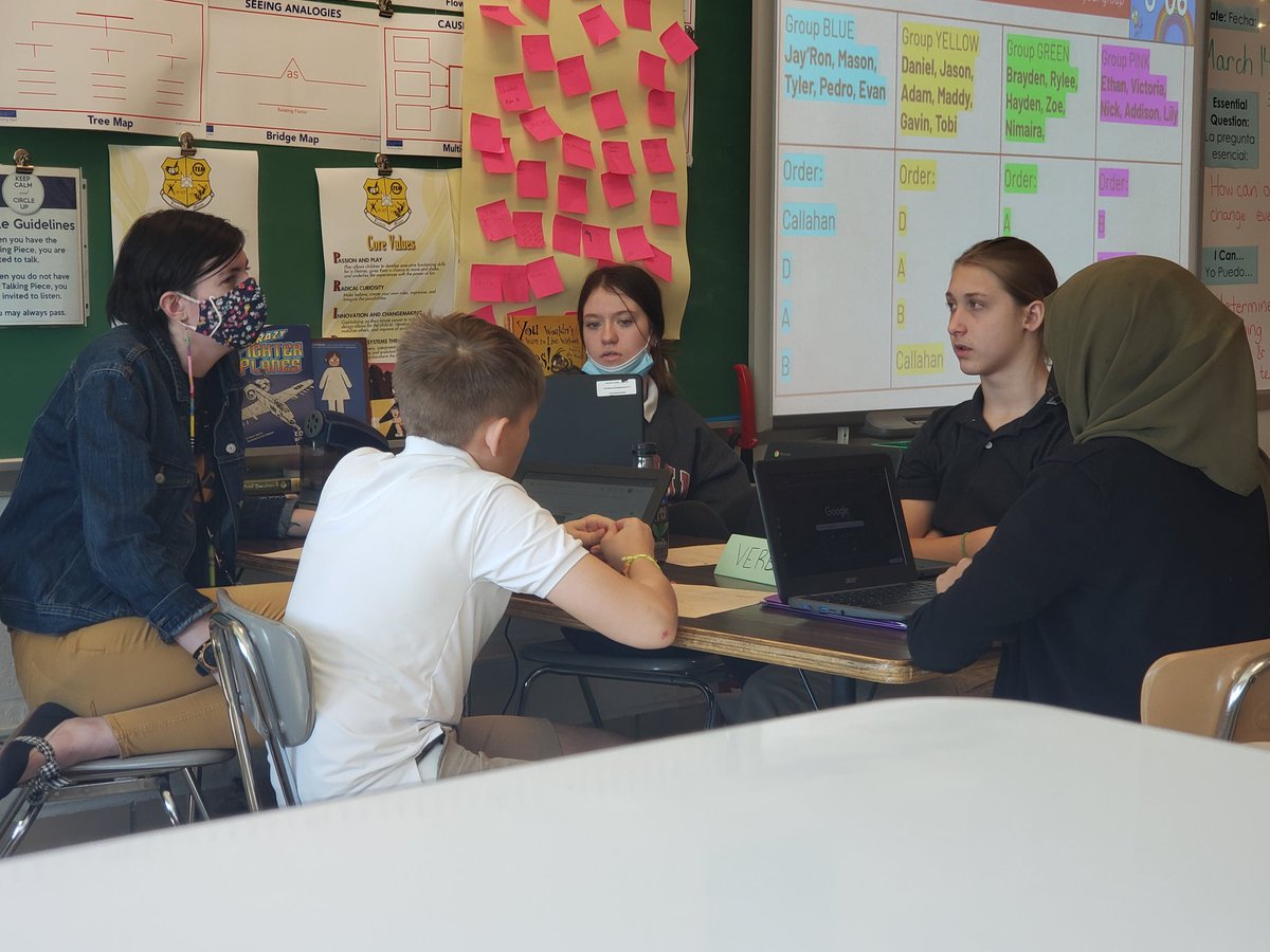 Great conversations happening in small groups with <a href="/e_cal_lahan/">Em Callahan 🌻 she,they</a> today in 7th grade! <a href="/SREILAACPS/">SREIL MS AACPS</a>