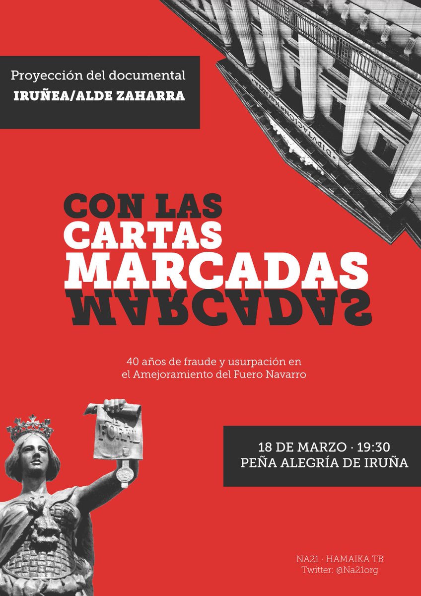 DIA 18 DE MARZO ESTRENO EN ALDE ZAHARRA A LAS 19:30H EN LA PEÑA ALEGRÍA DE IRUÑA

youtube.com/watch?v=q5yTqn…

MARTXOAREN 18AN ESTREINALDIA  ALEGRIA DE IRUÑA PEÑAN 19:30etan.      - youtube.com/watch?v=q5yTqn…