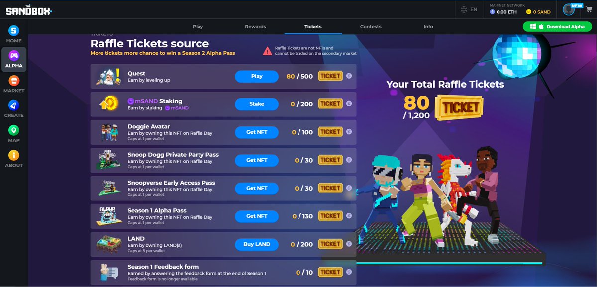 leonkingly78's tweet photo. @TheSandboxGame I just participated in the daily #SandboxAlphaS2Contest for a chance to earn up to 1,000 $SAND! Starting March 14 -  Show your Raffle Tickets. Check out my screenshot below! 👇 #SandboxAlphaS2 https://t.co/Evut2Yus1W