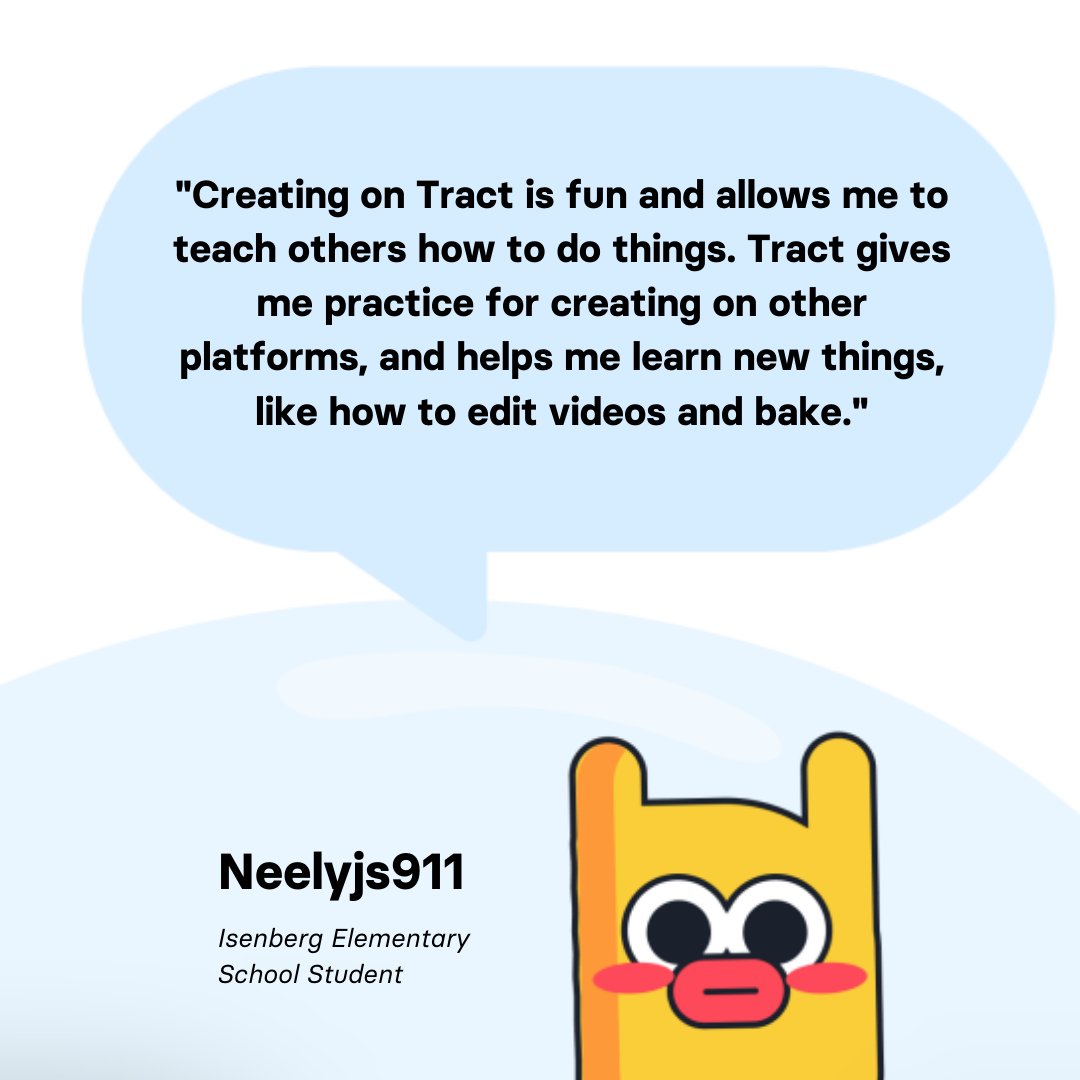 tractlearning's tweet image. At Isenberg Elementary School, students are teaching their peers on Tract

Results? Increased self-confidence; enhanced communication skills; a deepened understanding of classroom material

To see what students like Neelyjs911 are creating, check our blog blog.tract.app/student-creati…