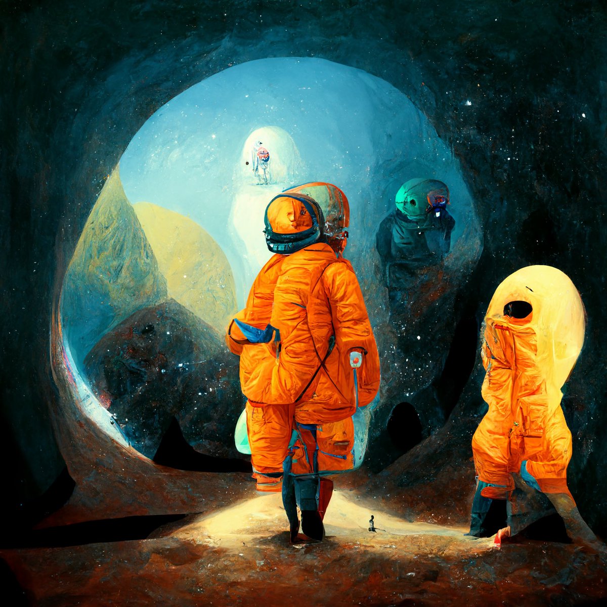 GnsiosTechni's tweet photo. Happy Finals Week! Excited to ignore responsibilities and continue to explore the latent space 👨‍🚀@midjourney  #AIart #AIArtwork #space https://t.co/FOtckiJBhW