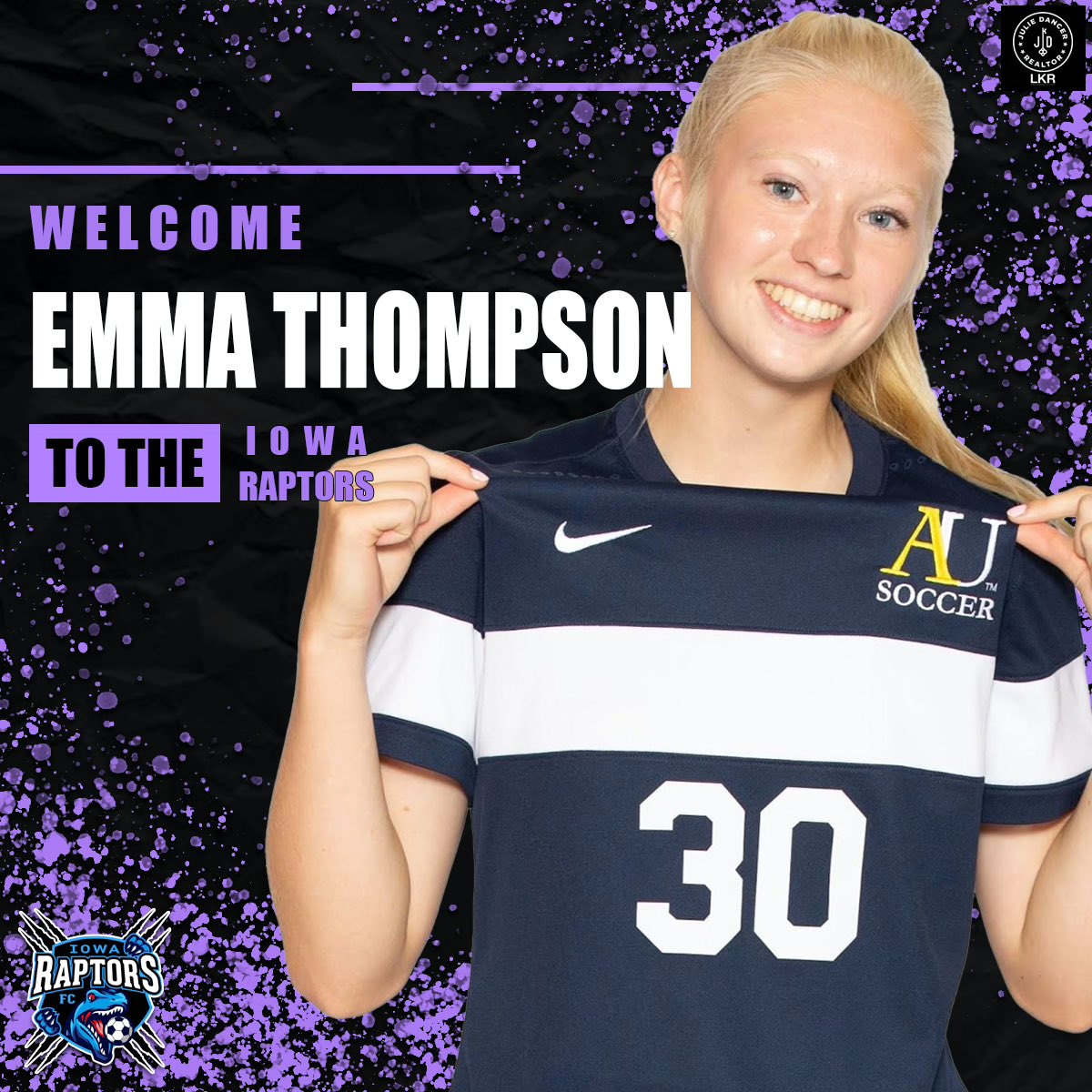 IARaptorsFC's tweet photo. The Iowa Raptors FC are excited to welcome to our next player addition to our 2022 Women’s team, Iowa Native Emma Thompson! 

Read about Emma here: https://t.co/T0uQbzjPe0 https://t.co/vCcnAz4Jbh
