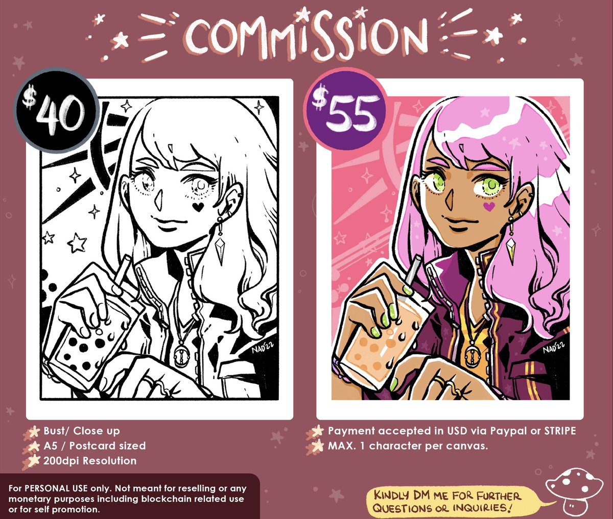 Hi guaiz! I’m currently open for commission. The starting of the year hits me pretty hard and left me with some financial debts. Slide in me DM if you’re interested or have questions/inquiries! Any help is really appreciated✨Thank you lots!✨