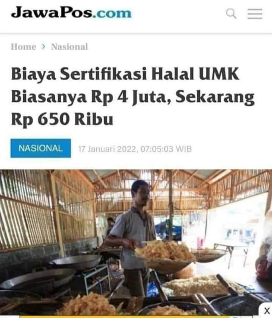 SERTIFIKASI HALAL UMK KINI HANYA 650rb,
DULU 4jt.

👉AKHIRNYA PESTA PANJANG TELAH USAI.
