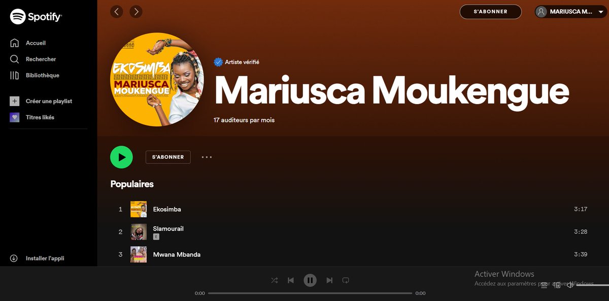 Mariusca3's tweet photo. 🥳La slamille, notre page SPOTIFY est désormais certifiée! 
Ecoutez nos slams en cliquant sur ce lien 👇https://t.co/7JsBxXj0Ys
😍Pardon, proposez nous la date pour la sortie du clip #EKOSIMBA en commentaire!

#Mariusca #Artiste #Slameuse #Congo #woman #Certification #musique https://t.co/nRb1odZf6v
