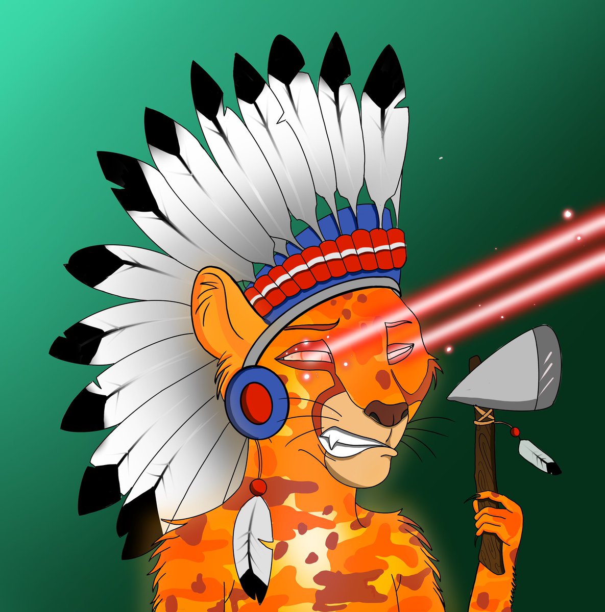 C_Samudio's tweet photo. On fire with the #CcrewFanArt and the fire camo 🐆@CCrewNFT #NFT https://t.co/WphD1Do4hV