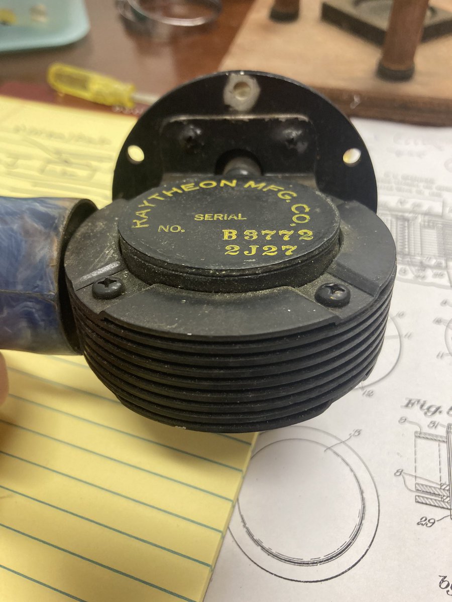 Help! This is a early 1940s magnetron. This photo shows the laminations that create the cavity. These are  almost for sure copper: so how was this coated so that it lasts 80 years: surely not paint?