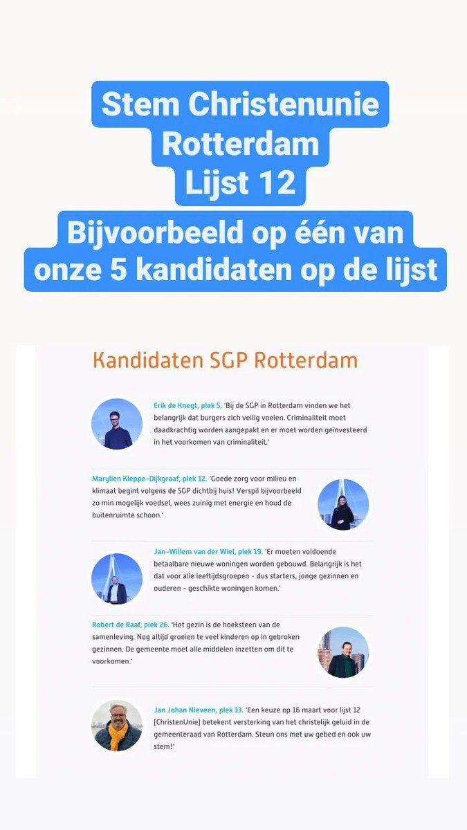 Er kan gestemd worden!! #christenunie #gr2022 #SGP #Rotterdam