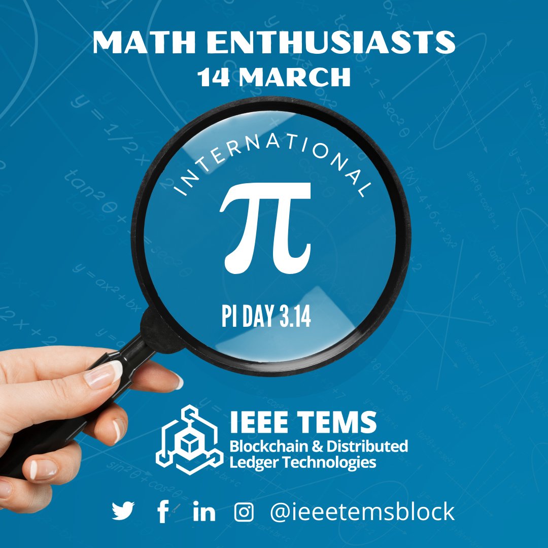 ieeetemsblock's tweet photo. The number π is a mathematical constant, approximately equal to 3.14159. The development of computers in the mid-20th century again revolutionized the hunt for digits of π.
#NumberPi #PiDay #Math #Geometry #Blockchain #Computing #Physics #ieeetemsblock https://t.co/PpiLJBVNrz