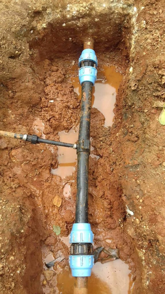 Supresión de salideros en el municipio Bauta.