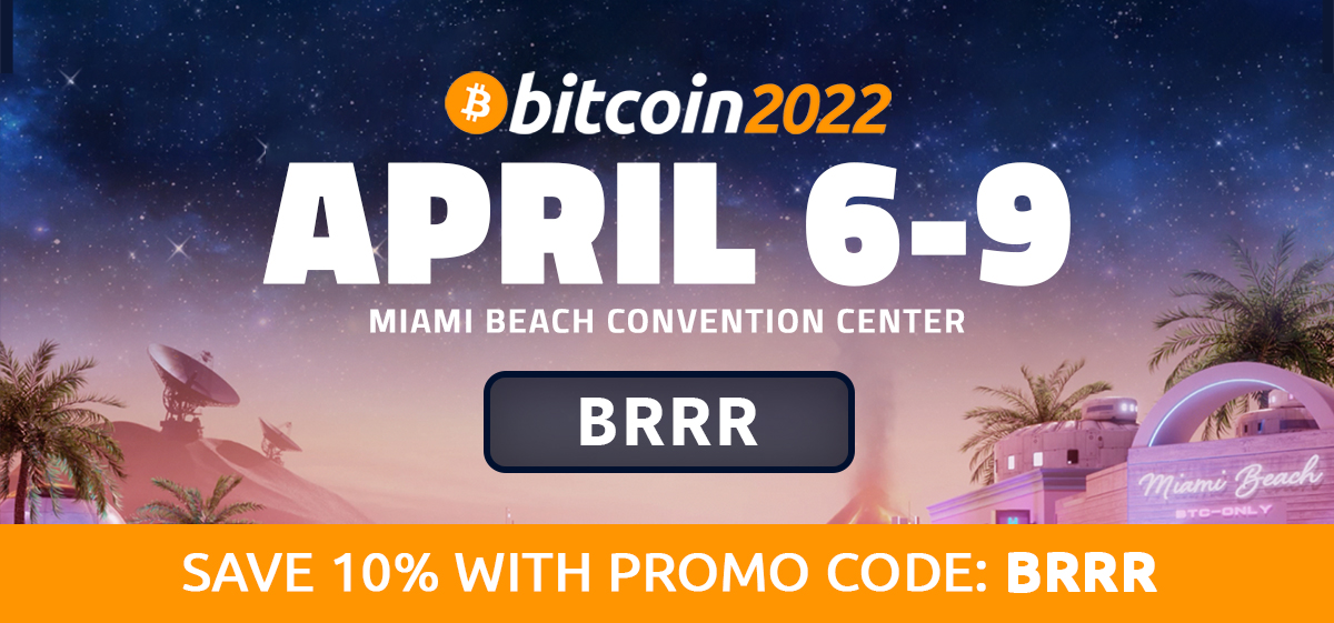 23 👏 DAYS 👏 AWAY!

Join us in 🏝Miami Beach for <a href="/TheBitcoinConf/">The Bitcoin Conference</a> and network w/ thousands of Bitcoiners, 3000+ companies, 100+ artists, and 400+ speakers!

Save an EXTRA 10% w/ code: BRRR 🎟️👇
b.tc/conference/reg…