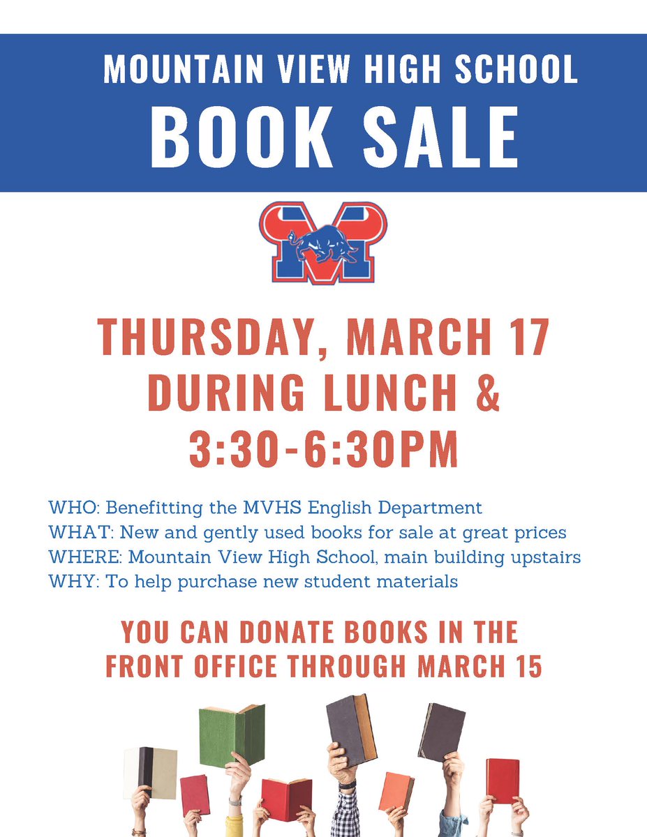 THIS Thursday! Come tour our newly remodeled building AND shop used books to support the English Department