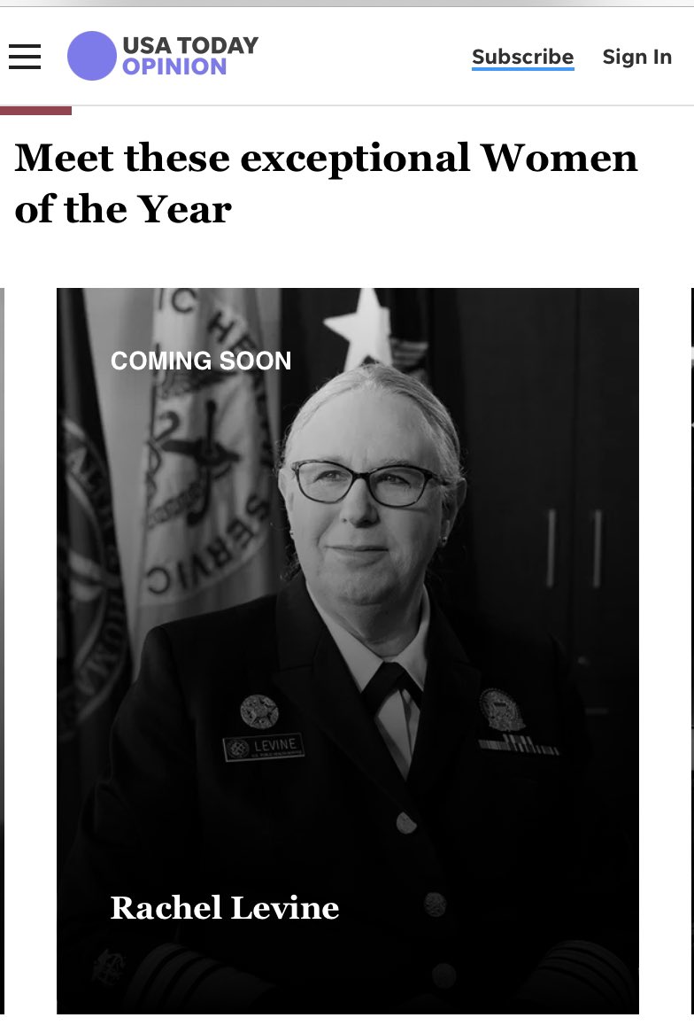 greg_price11's tweet photo. USA Today has named Rachel Levine one of their “Women of the Year.”

She truly worked her balls off in order to achieve this prestigious honor. https://t.co/5K0sS3Q9F5